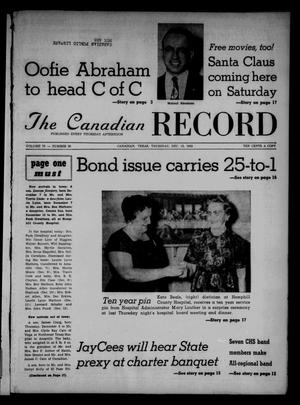 Primary view of object titled 'The Canadian Record (Canadian, Tex.), Vol. 73, No. 50, Ed. 1 Thursday, December 13, 1962'.
