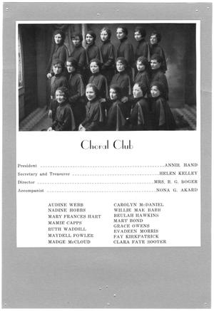 [Weatherford College Choral Club, 1924]