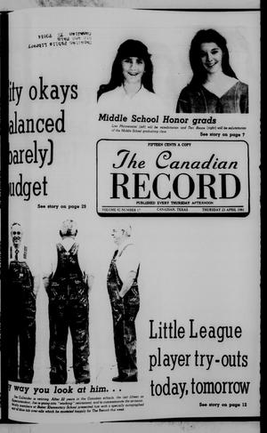The Canadian Record (Canadian, Tex.), Vol. 92, No. 17, Ed. 1 Thursday, April 23, 1981