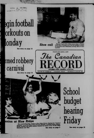 Primary view of object titled 'The Canadian Record (Canadian, Tex.), Vol. 92, No. 32, Ed. 1 Thursday, August 6, 1981'.