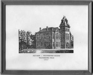 Primary view of [Drawing of Old Main, Weatherford College]