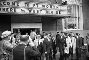 [President Kennedy leaving the Hotel Texas]
