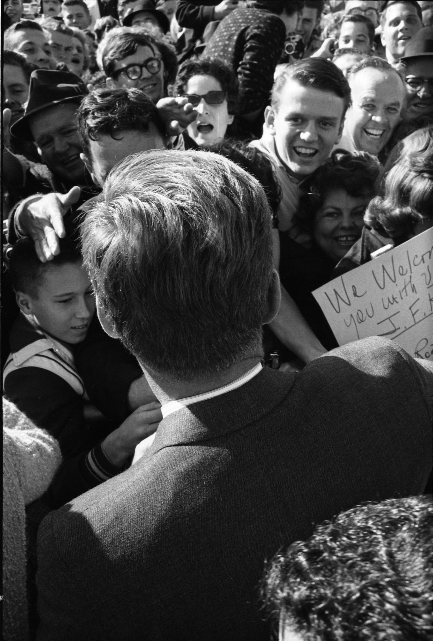 John F Kennedy Greets Crowd In Fort Worth Texas 11x14 Silver Halide Photo Print