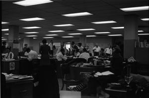 Primary view of object titled '[Dallas Times Herald newsroom on the night of November 22, 1963]'.