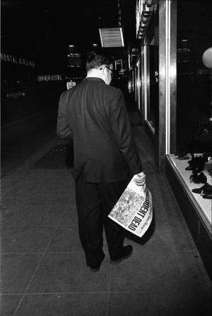 [Man in downtown Dallas on the evening of the Kennedy assassination]