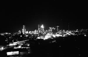 [The Dallas skyline on the night of November 22, 1963]