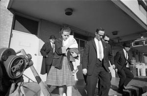 [Marina Oswald leaving Parkland Hospital on November 24, 1963]