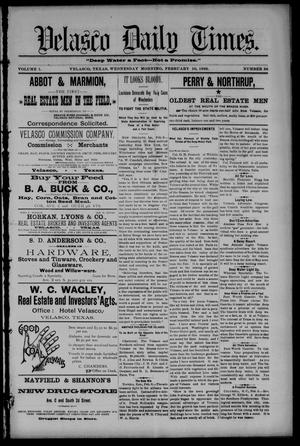 Velasco Daily Times (Velasco, Tex.), Vol. 1, No. 56, Ed. 1 Wednesday, February 10, 1892