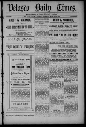 Velasco Daily Times (Velasco, Tex.), Vol. 1, No. 95, Ed. 1 Saturday, March 26, 1892