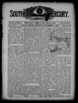 The Southern Mercury. (Dallas, Tex.), Vol. 11, No. 35, Ed. 1 Thursday, September 1, 1892