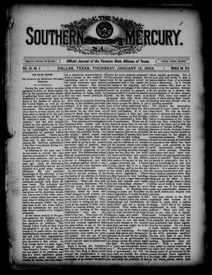 Primary view of object titled 'The Southern Mercury. (Dallas, Tex.), Vol. 12, No. 2, Ed. 1 Thursday, January 12, 1893'.