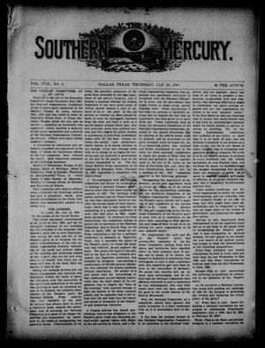 Primary view of object titled 'The Southern Mercury. (Dallas, Tex.), Vol. 17, No. 3, Ed. 1 Thursday, January 20, 1898'.