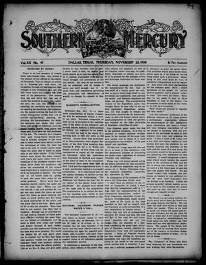 Southern Mercury. (Dallas, Tex.), Vol. 20, No. 45, Ed. 1 Thursday, November 22, 1900