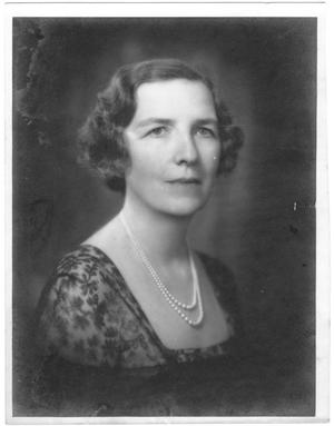 Primary view of object titled '[Libbie Rice Farish formal portrait with floral lace and pearls]'.