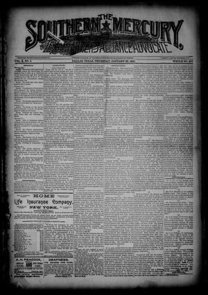 The Southern Mercury, Texas Farmers' Alliance Advocate. (Dallas, Tex.), Vol. 10, No. 5, Ed. 1 Thursday, January 29, 1891