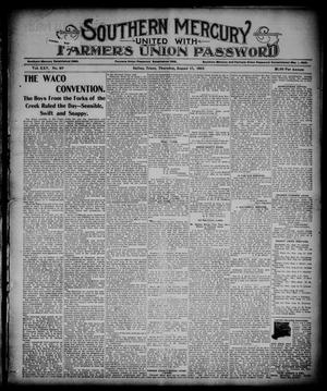 Southern Mercury United with the Farmers Union Password. (Dallas, Tex.), Vol. 25, No. 33, Ed. 1 Thursday, August 17, 1905