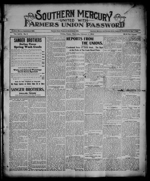 Southern Mercury United with the Farmers Union Password. (Dallas, Tex.), Vol. 26, No. 5, Ed. 1 Thursday, February 1, 1906