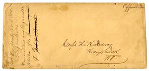 Primary view of object titled '[Envelope for Letter to Capt. H. K. Redway, 1865]'.