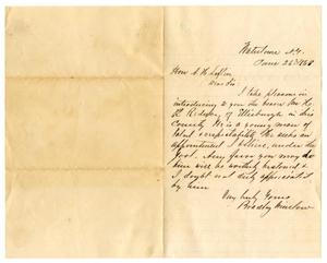 Primary view of object titled '[Letter from Bradley Winslow to A. H. Laflin, June 26, 1868]'.