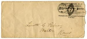 Primary view of object titled '[Envelope, June 9, 1889]'.