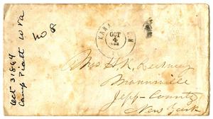 Primary view of object titled '[Envelope, October 31, 1864]'.