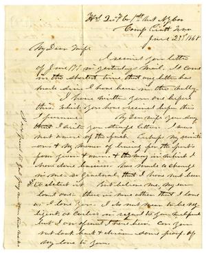Primary view of object titled '[Letter from Hamilton K. Redway to Loriette C. Redway, June 23, 186?]'.