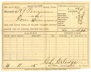 Primary view of object titled '[Receipt for taxes paid, April 11, 1895]'.