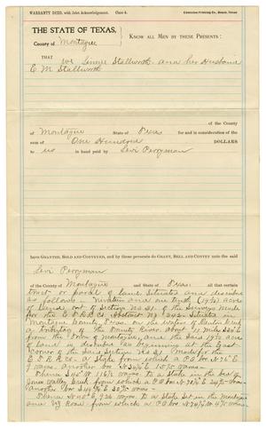 Primary view of object titled '[Warranty Deed, July 19, 1906]'.