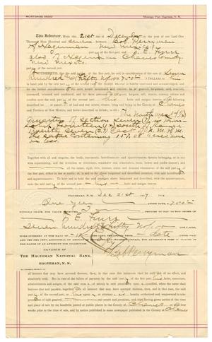 Primary view of object titled '[Mortgage Deed, December 21, 1907]'.