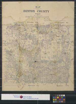 Primary view of object titled 'Map of Denton County, Texas.'.