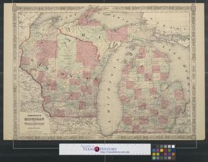 Primary view of object titled 'Johnson's Wisconsin and Michigan.'.