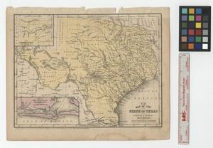 Primary view of Map of the state of Texas: engraved to illustrate Mitchell's School and family geography.