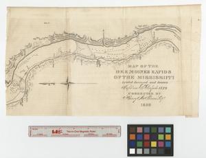Map of the Des Moines rapids of the Mississippi.