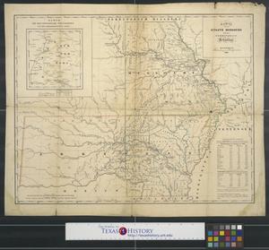Primary view of object titled 'Karte von dem Staate Missouri und dem Territorium Arkansas.'.