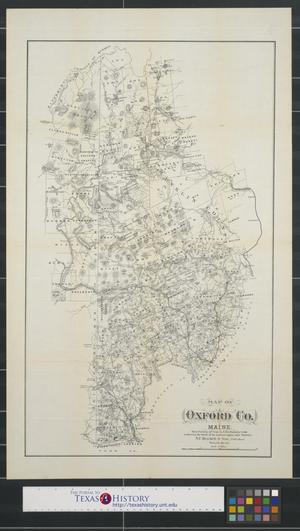 Primary view of object titled 'Map of Oxford Co., Maine.'.