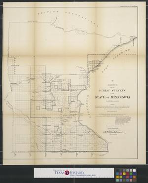 Primary view of object titled 'Sketch of the public surveys in the state of Minnesota'.