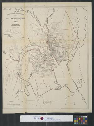 Primary view of object titled 'Sewerage districts of the city of Providence, 1875'.