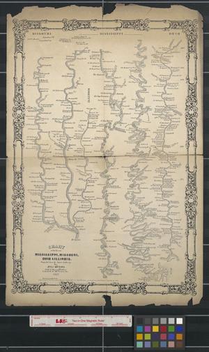 Chart of the rivers Mississippi, Missouri, Ohio & Illinois compiled from the latest authority by Juls. Hutawa Lithc & Map pubg. Office, 1852.