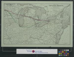 Primary view of object titled 'Map of the Flint & Pere Marquette Railroad and connections.'.