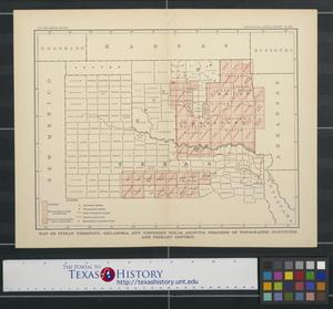 Map of Indian Territory, Oklahoma, and northern Texas showing progress of topographic surveying and primary control.