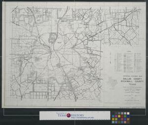 Primary view of object titled 'General highway map Dallas County, Rockwall County, Texas'.