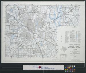 General highway map Dallas County, Rockwall County, Texas