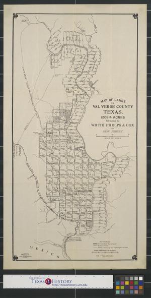 Map of lands in Val Verde County Texas.