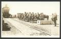 Postcard: [Soldiers Awaiting Train]