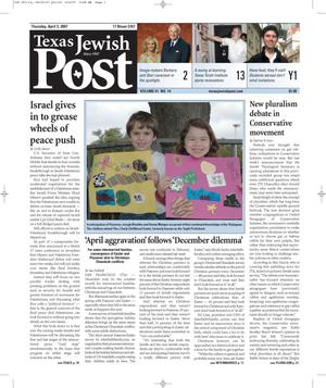 Texas Jewish Post (Fort Worth, Tex.), Vol. 61, No. 14, Ed. 1 Thursday, April 5, 2007