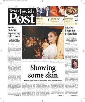 Texas Jewish Post (Fort Worth, Tex.), Vol. 61, No. 26, Ed. 1 Thursday, June 28, 2007