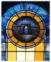 Thumbnail image of item number 1 in: '[Stained Glass Window Pane of City Gates]'.