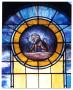 Thumbnail image of item number 1 in: '[Stained Glass Window Pane of a Lion]'.
