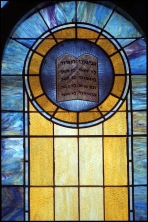 [Stained Glass Window Pane of the Ten Commandments]