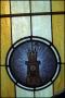 Thumbnail image of item number 1 in: '[Stained Glass Window Pane of a Spice Box]'.